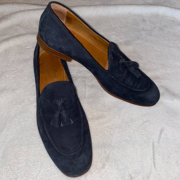 Antonio Maurizi blue Tassel Suede Loafers size 10 main image 5